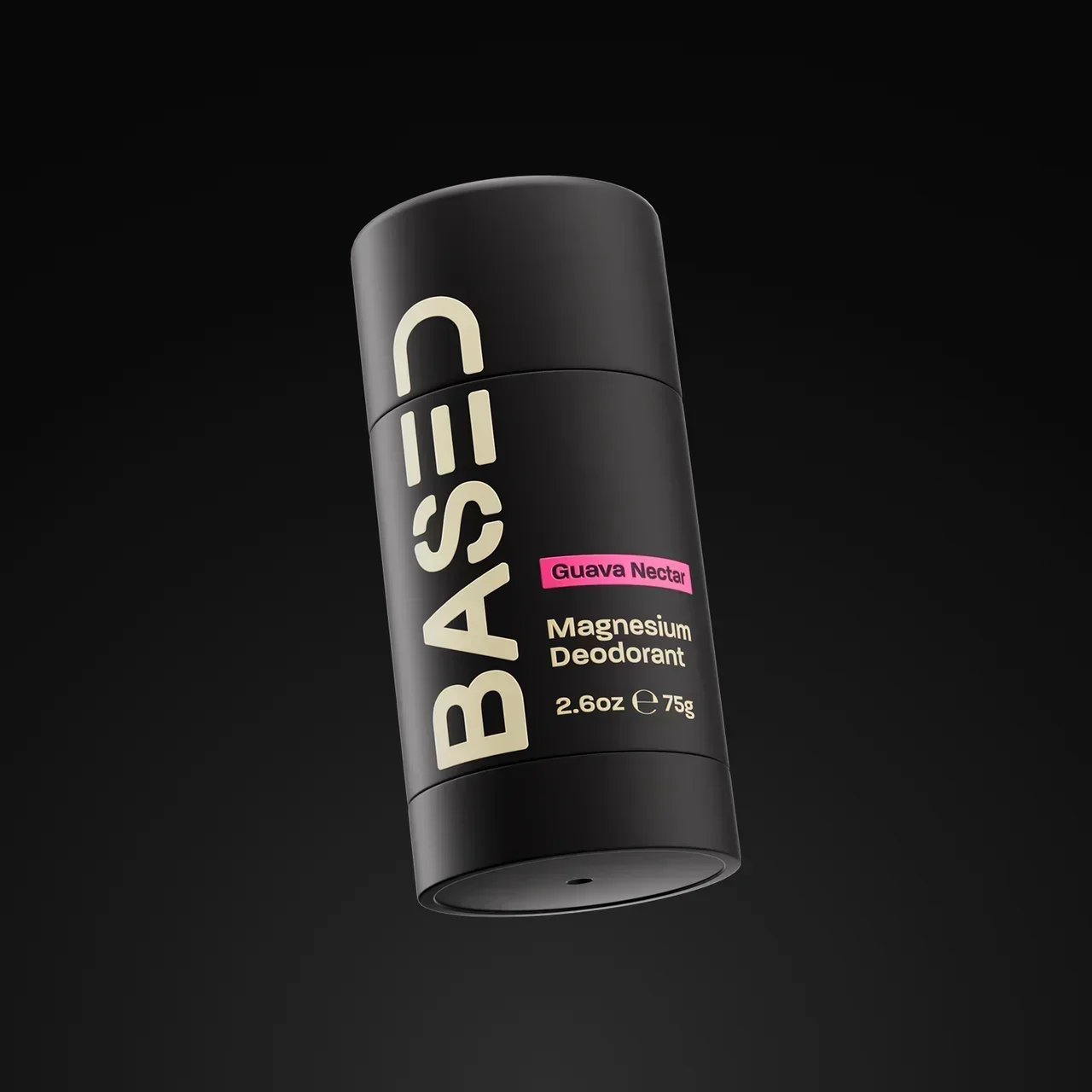 BASED Deodorant black stick, Guava Nectar scent, Magnesium Deodorant 2.6oz/75g